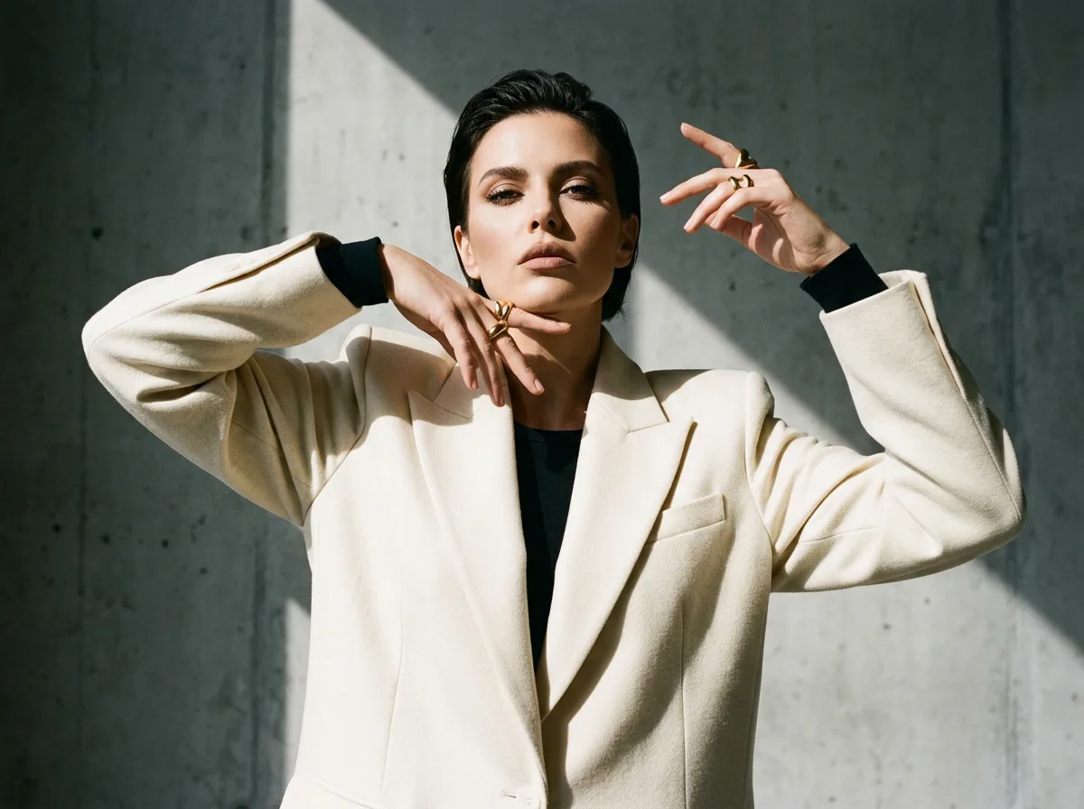 ИИ фотосессия девушки в стиле fashion