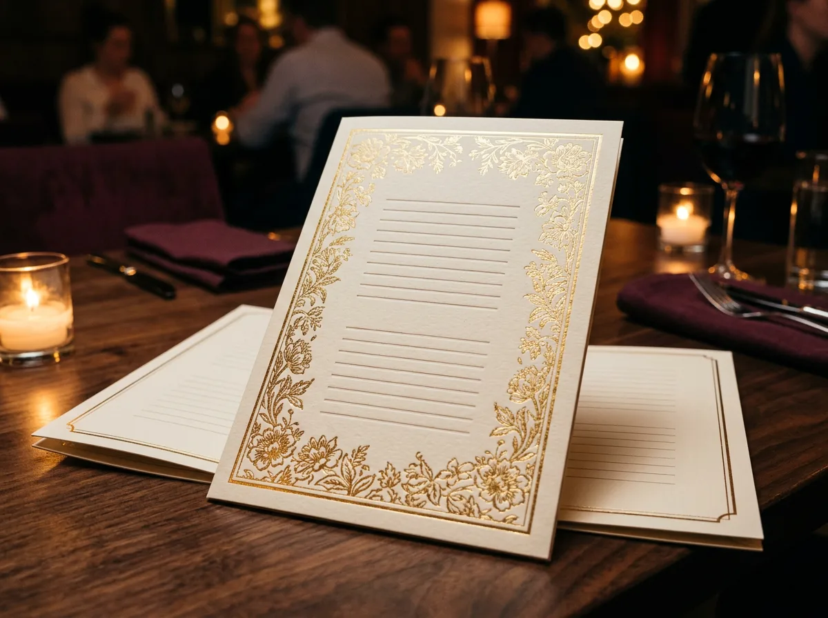 меню для кафе и ресторанов в стиле fine dining